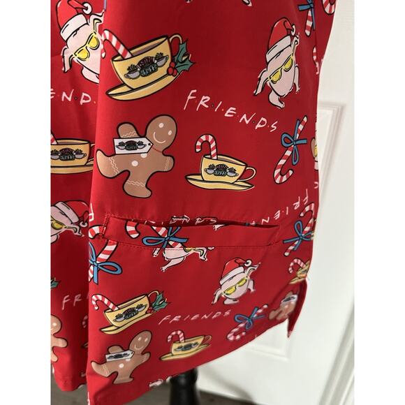 F.R.I.E.N.D.S Christmas Scrub Size Medium - Picture 4 of 6